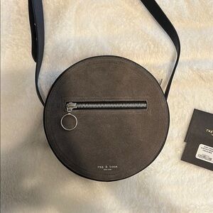 Rag & Bone Black and Red Circular Crossbody Bag (New)